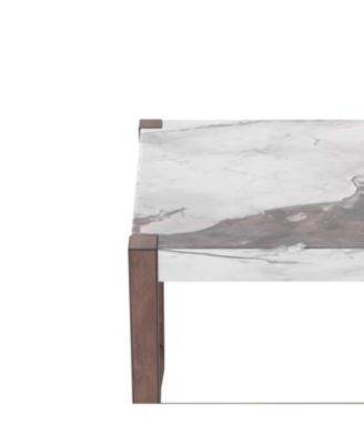 Counter Height Faux Marble Bar Dining Table