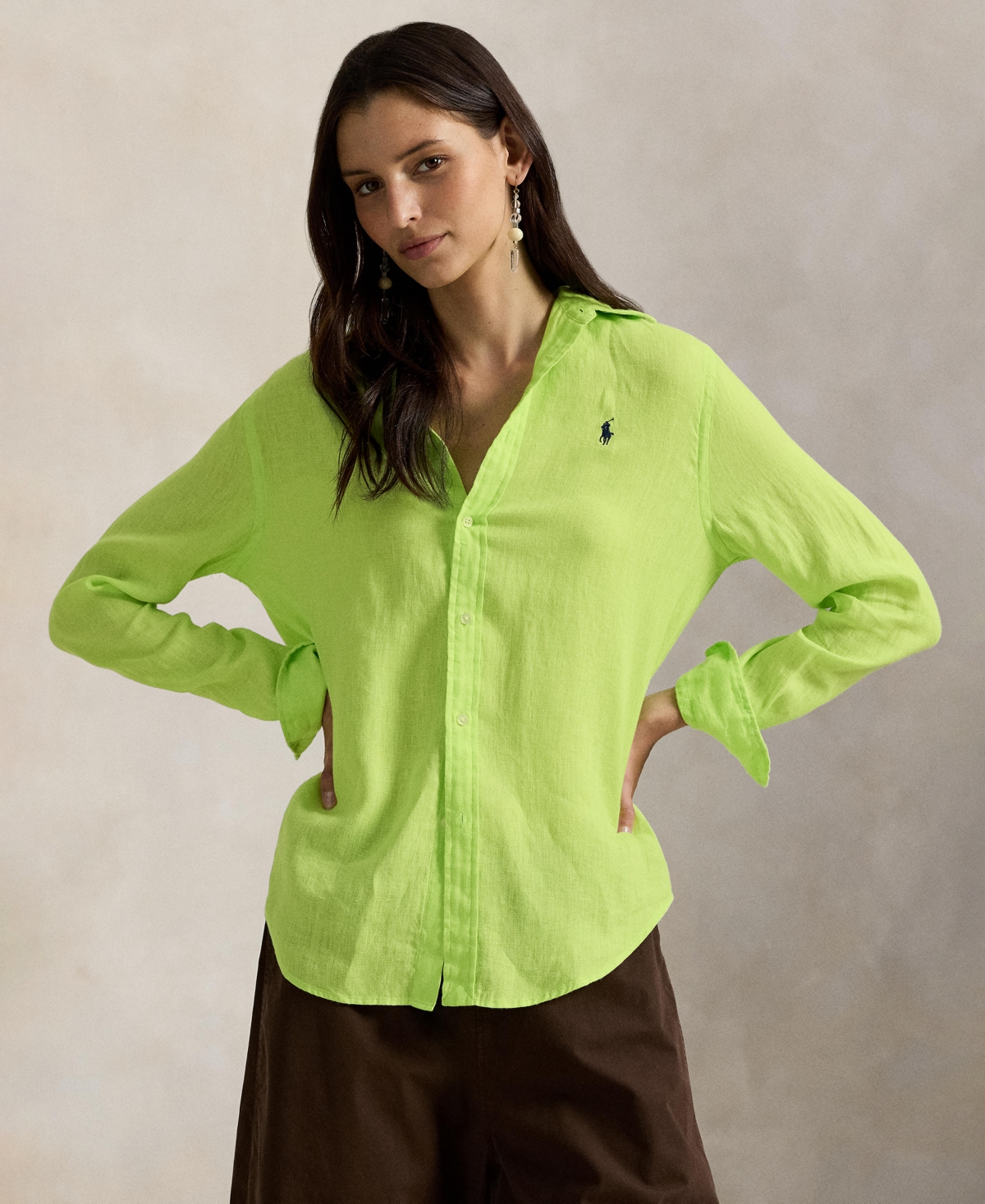 Polo Ralph Lauren Women's Classic-Fit 100% Linen Shirt