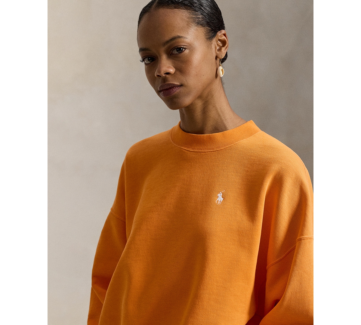 Polo Ralph Lauren Women's Oversized Back-Logo Crewneck Top