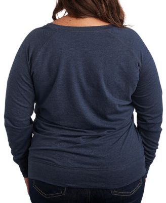 Plus Size Skater Stamp Word Art Long sleeve T-Shirt