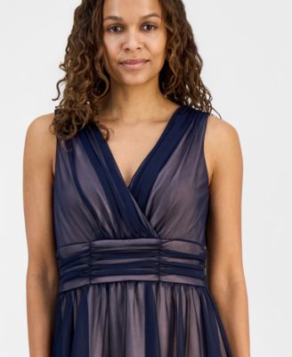 Petite Sleeveless Chiffon Midi Dress