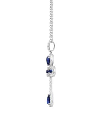 Lab Grown Sapphire (1-1/2 ct. t.w.) Pendant Necklace in Sterling Silver (also available in Ruby and Emerald)
