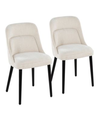 Fabric Rina Mid-Century Modern Dining Chair, Set of 2