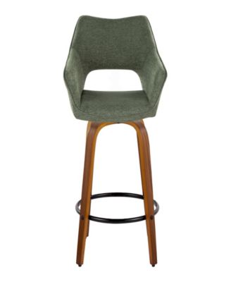 Fabric Mustang Contemporary Fixed-Height Counter Stool, Set of 2