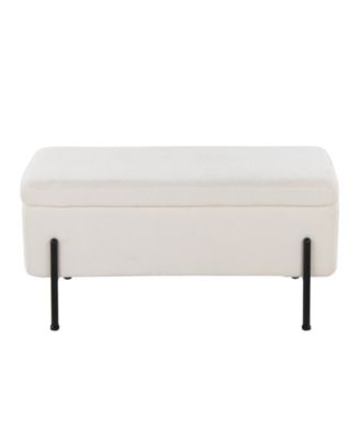 17.25" Fabric Daniella Contemporary Storage Bench