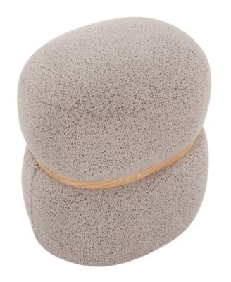 13.5" Fabric Cinch Contemporary Pouf Ottoman
