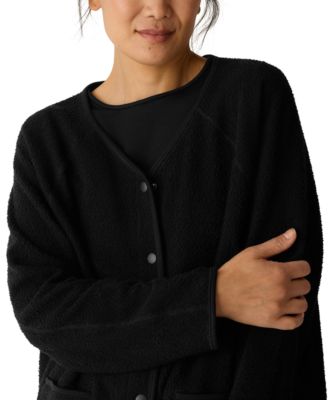 Women's V-Neck Snap Front Jacket, Regular And Petites