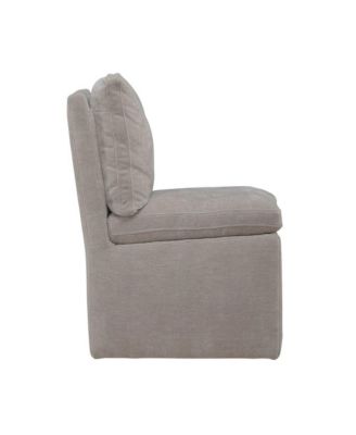 Accent Dining Chair with Castors - Squared Back - Truffle Upholstry