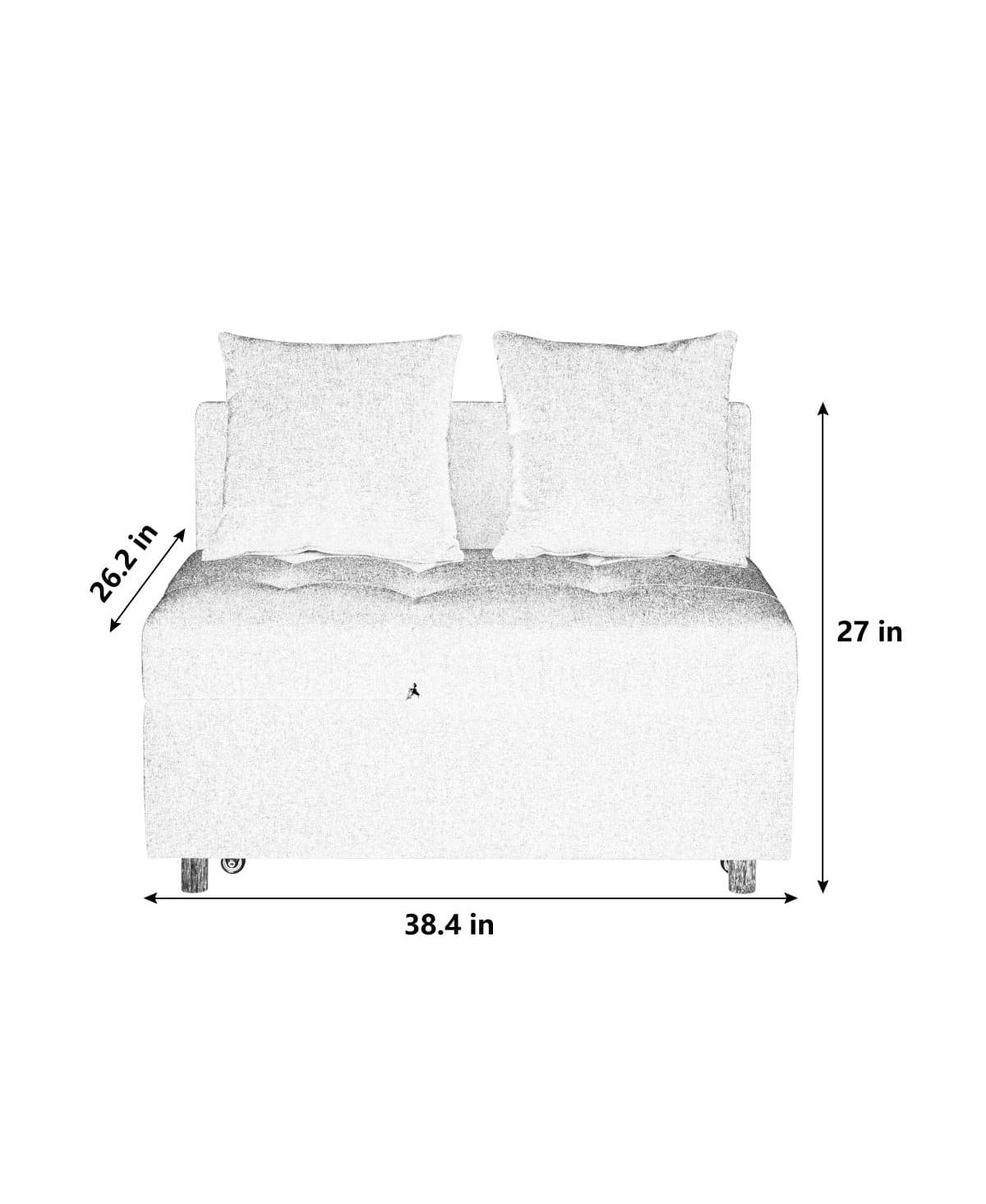 Modern Pull-Out Sleeper Chair Bed with Linen Fabric, Rolling Single Sofa Recliner for Living Room, Apartment, Office & Studio-Maison Boucle