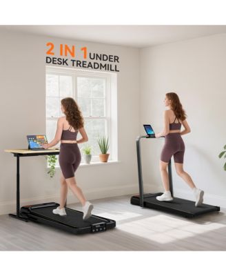 Walking Pad Treadmill, Foldable Under Desk Treadmill with Incline