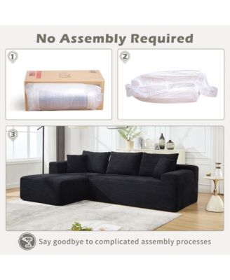 Modular Sectional Sofa Couches L-Shape Couch 3 Seat Modular Sofa Memory Foam Sectional Couches