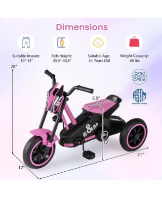 Kids Three Wheel Tricycle for Toddlers with Stable Design and Easy Control