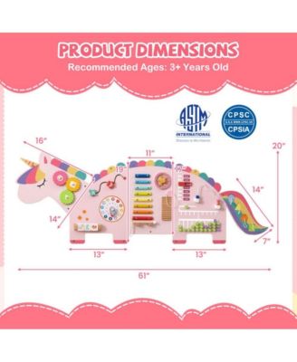 Kids Montessori Sensory Wall Busy Board with Eleven Learning Activities