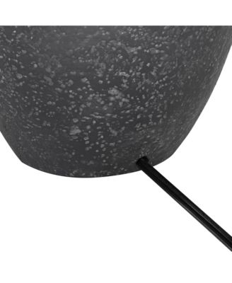 Romeo 23 1/2" High Jar Small Modern Coastal Accent Table Lamps Set of 2 Stone Gray Finish Living Room Bedroom