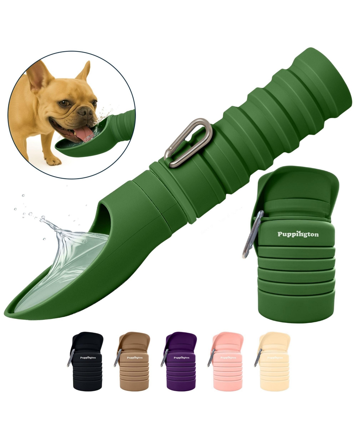 Puppington Collapsible Dog Water Bottle