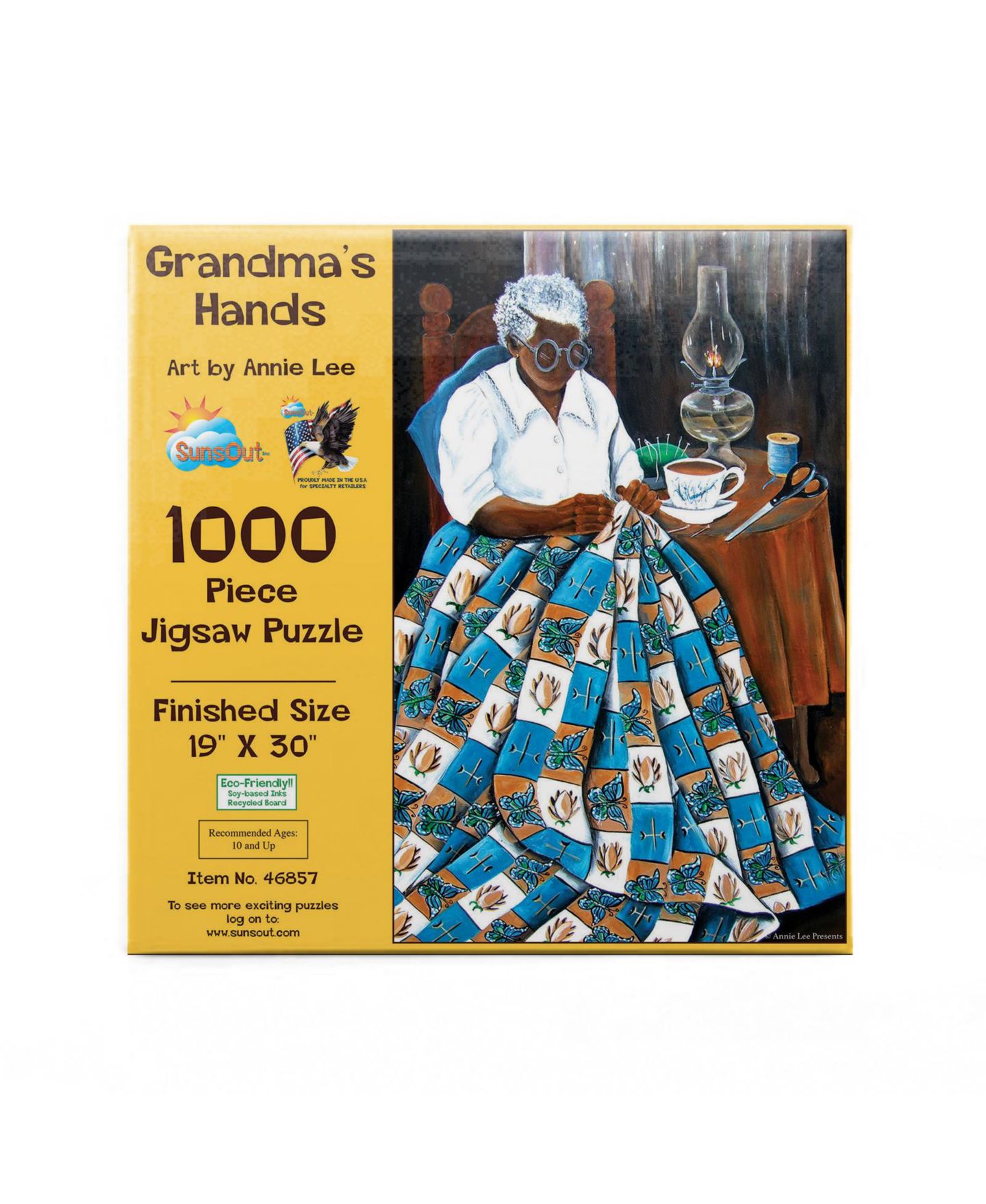 Детский пазл SunsOut Grandma's Hands Floral 1000 Piece Jigsaw Puzzle, Ages 15+ — фото 4