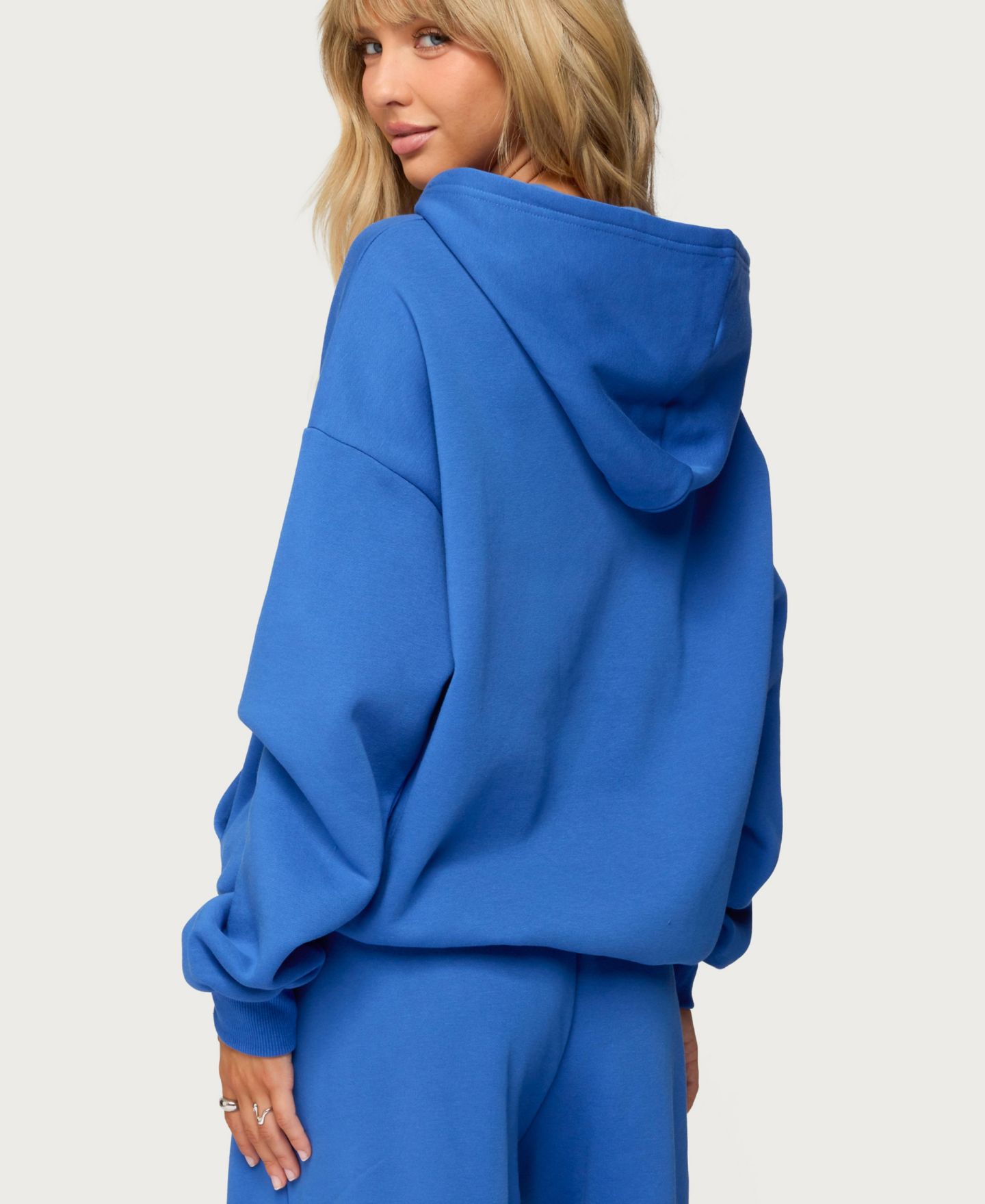 Женское худи Edikted Basic Girl Oversized, цвет: Синий — фото 2