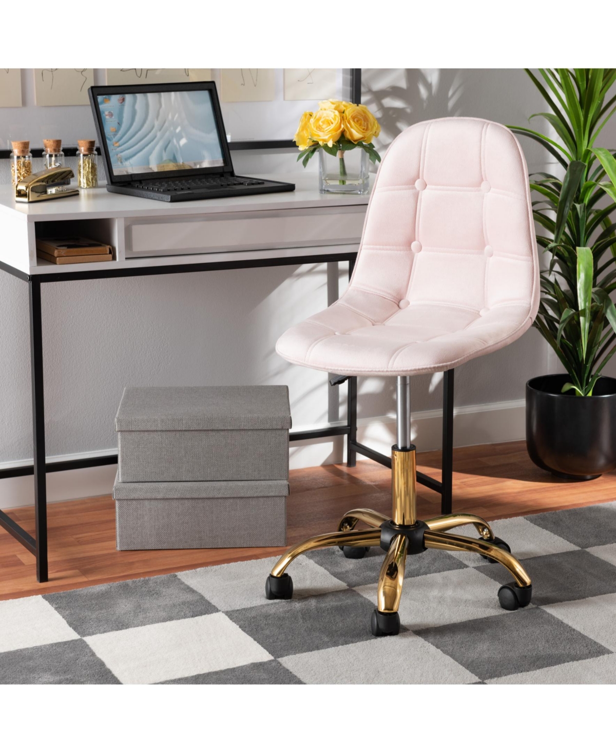 Furniture Kabira 23.7" Metal Contemporary Office chair