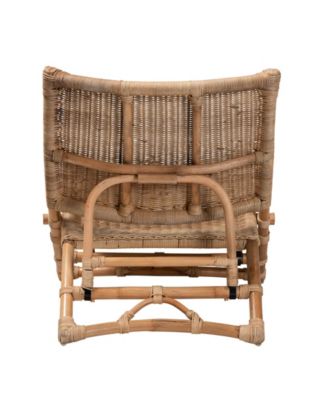 Herrara 27.6" Rattan Bohemian Foldable Lounge Chair