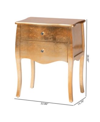 Patrice 22.8" Wood 2-Drawer End Table