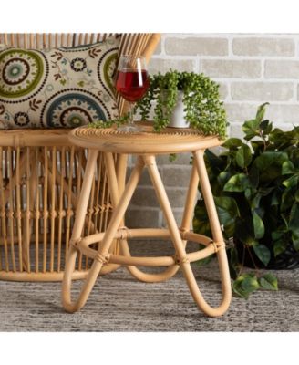 Rinjani 15.7" Rattan Bohemian End Table
