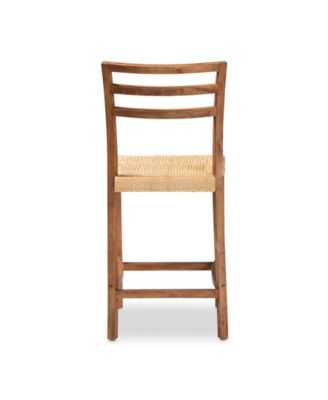 Arthur 19.5" Rattan Mid-Century Counter Stool