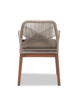 Jennifer 23.6" Wood Mid-Century Dining Armchair