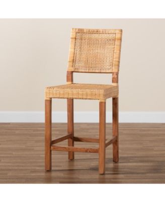 Lesia 40" Rattan Bohemian Counter Stool