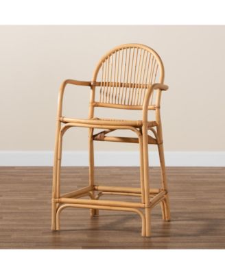 Tugera 22.5" Rattan Bohemian Counter Stool