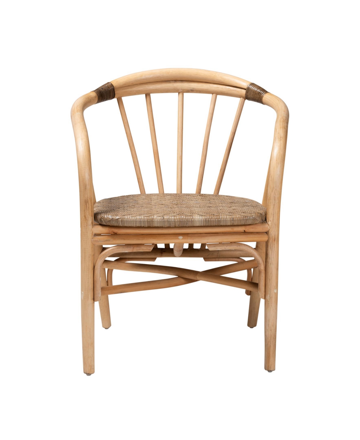 Furniture Kyoto 23.8" Rattan Bohemian Dining Chair