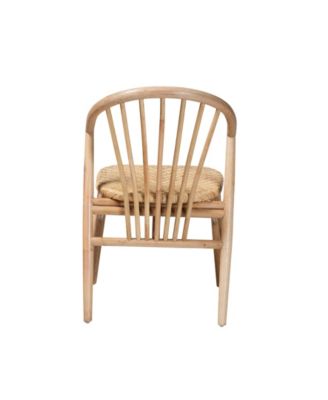 Kobe 21.3" Rattan Mid-Century Dining Chair