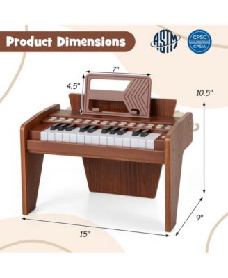 Kids Mini Digital Piano Keyboard with Lighted Teaching Mode and 25 Keys