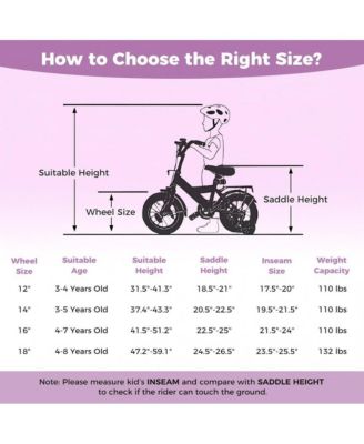 Kids Adjustable Training Bike with Dual Brake and Safety Features