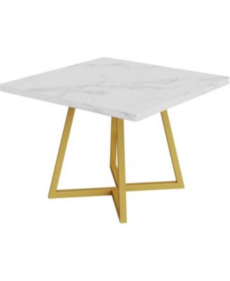 Square Dining Table for 4, 31.5" Industrial Dinner Table with Metal Base, Wood Kitchen Table for Dining Room, Small Space, Apartment