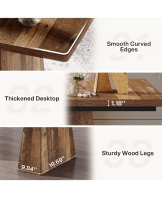 63-Inch Executive Desk, Large Office Computer Desk with Double Pedestal, Modern Simple Workstations