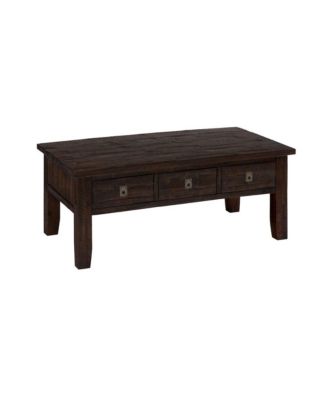 Kona Grove 48" Distressed Solid Wood Rectangle Coffee Table