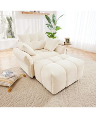 Ergonomic Sofa & Ottoman - Modern Lounge Chair