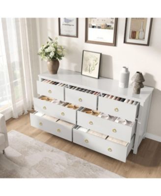 7 Drawer Dresser for Bedroom, 54 in Wide Dresser, Chest of Drawers