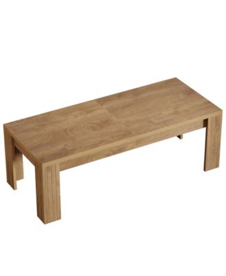 Farmhouse Dining Table for 6-8, Large Rectangle Kitchen Table with Heavy Duty Legs