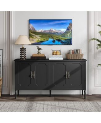 59" Wide Wood with Storage for Kitchen, Dining Room, Living Room or Entryway Buffet Cabinet