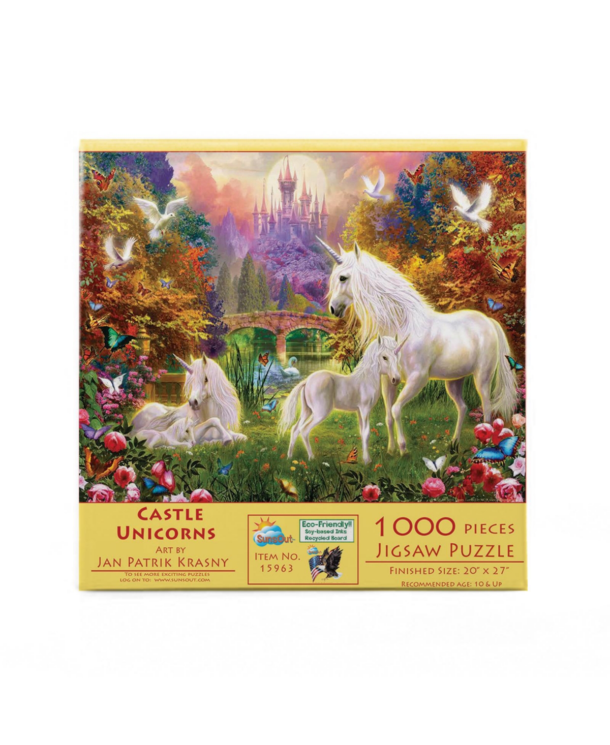 SunsOut Castle Unicorns 1000 piece Jigsaw Puzzle for Adults