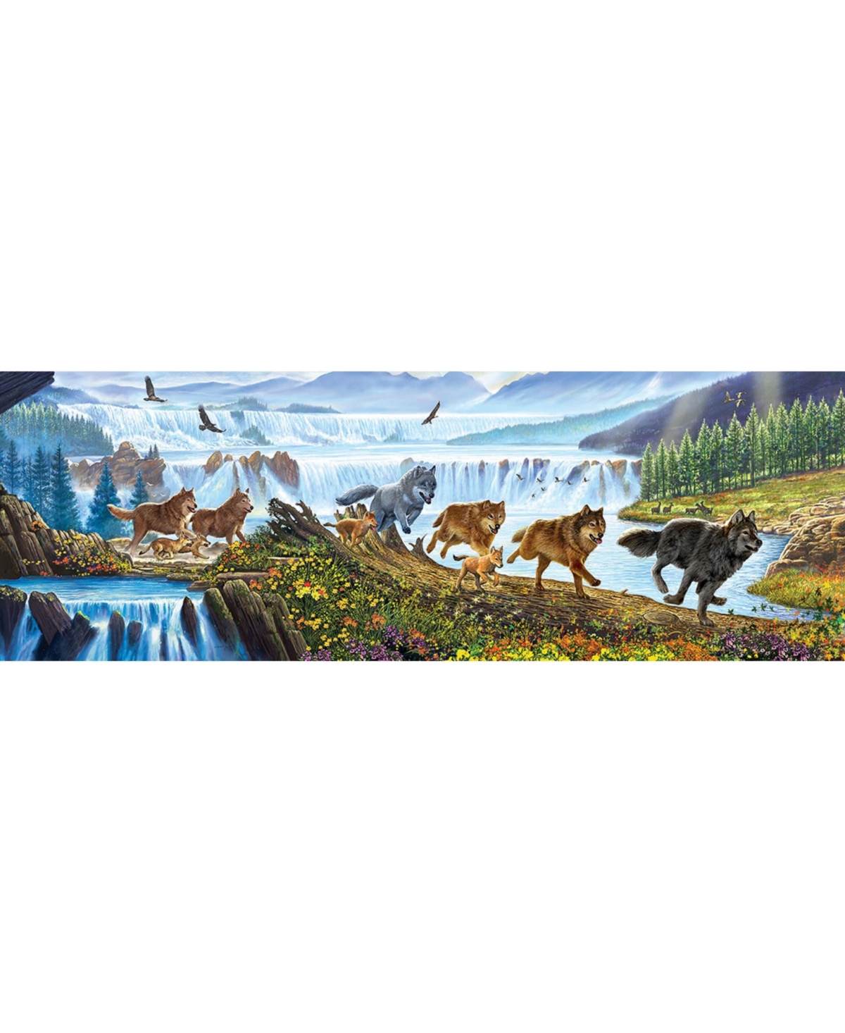SunsOut Wolves on the Run 500 piece Jigsaw Puzzle for Adults