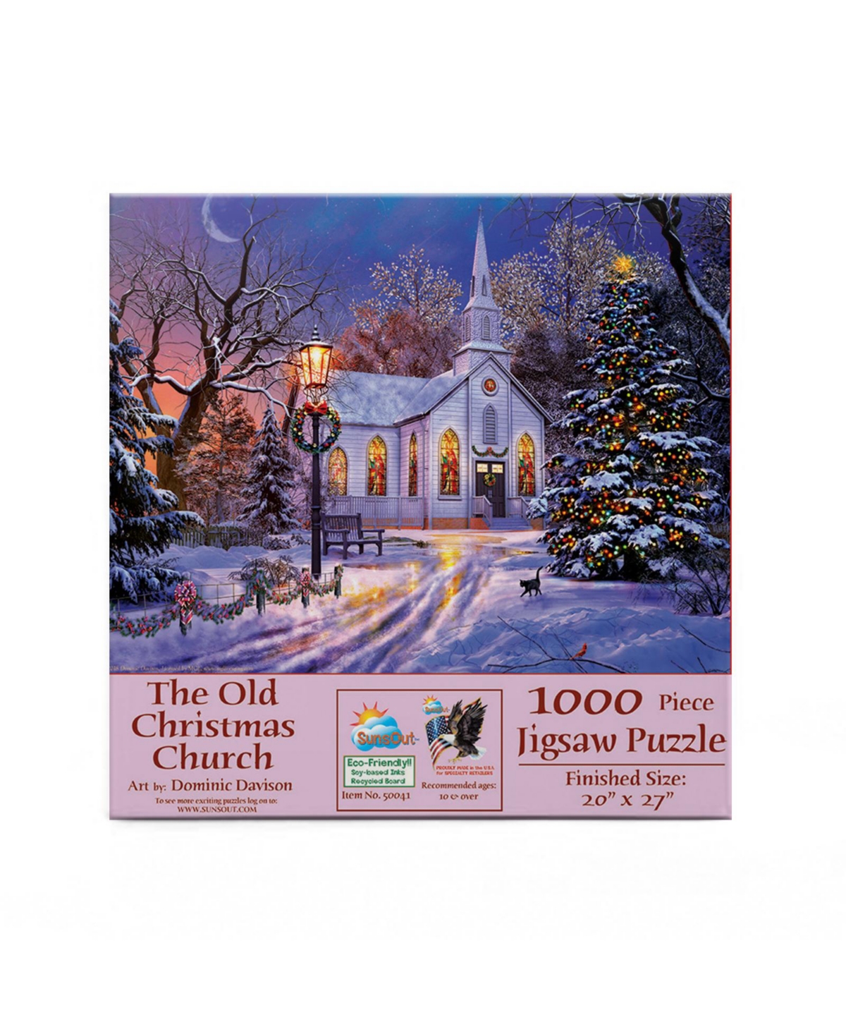 SunsOut The Old Christmas Church 1000 piece Jigsaw Puzzle for Adults Christmas