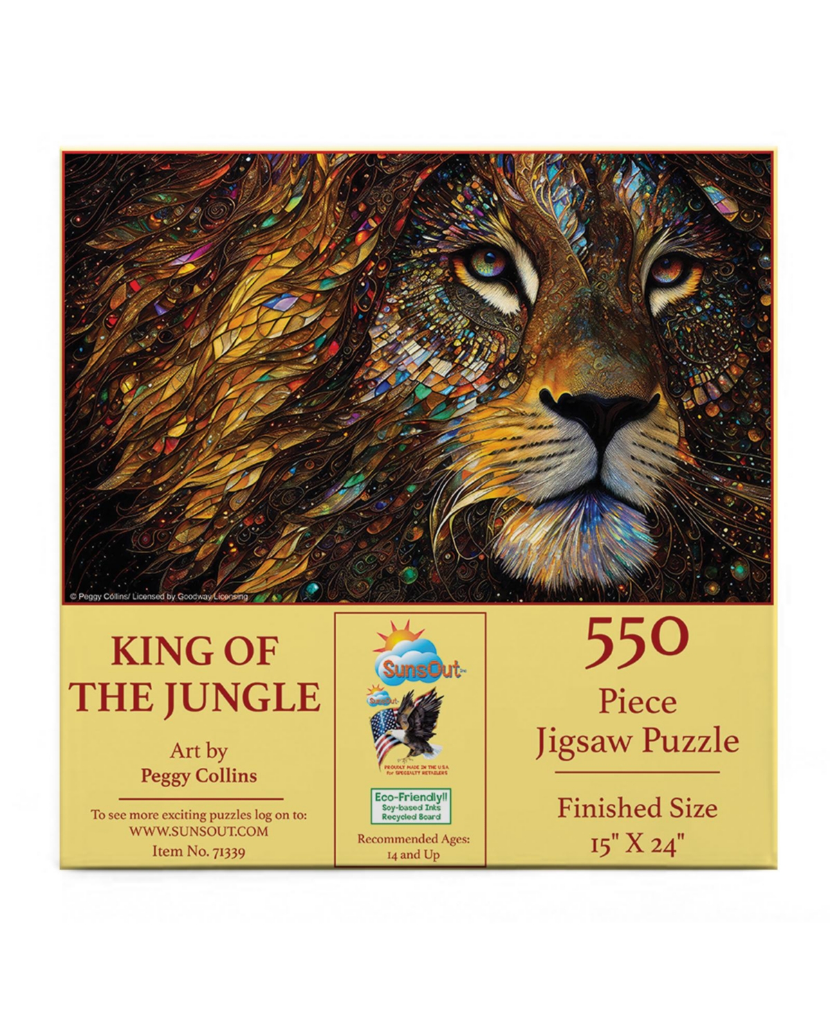 SunsOut King of the Jungle 550 piece Jigsaw Puzzle for Adults