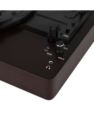 Retro Record Player System with 3-Speed Turntable, Bluetooth 5.0 & Dual Speakers