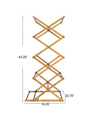 Bamboo V-Shaped Folding Clothes Drying Rack