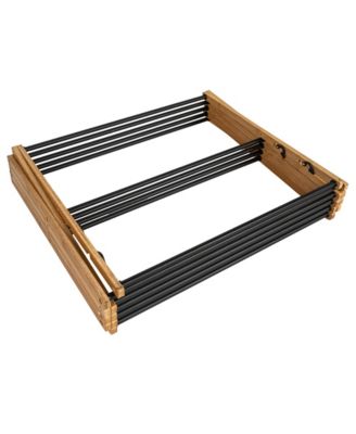 Bamboo V-Shaped Folding Clothes Drying Rack