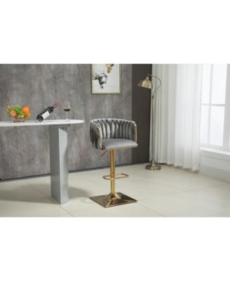 Vintage Bar Stools With Back And Footrest Counter Height Dining Chairs