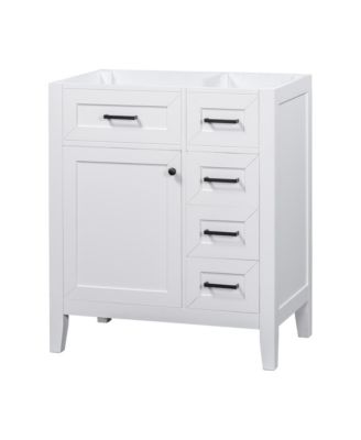 30" Bathroom Vanity, Cabinet Base Only, Bathroom Cabinet with Drawers, Solid Frame and MDF Board
