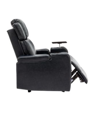 PU Leather Power Recliner w/ Cooling Cup Holder Bluetooth & USB